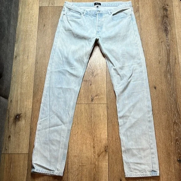 A.P.C. Petit New Standard Light Wash Straight Jeans Size 36 - Picture 2 of 9